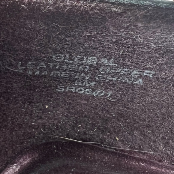 Villager By Liz Claiborne Black Leather Square Toe Block Heels Size 9 Women's - Picture 4 of 9